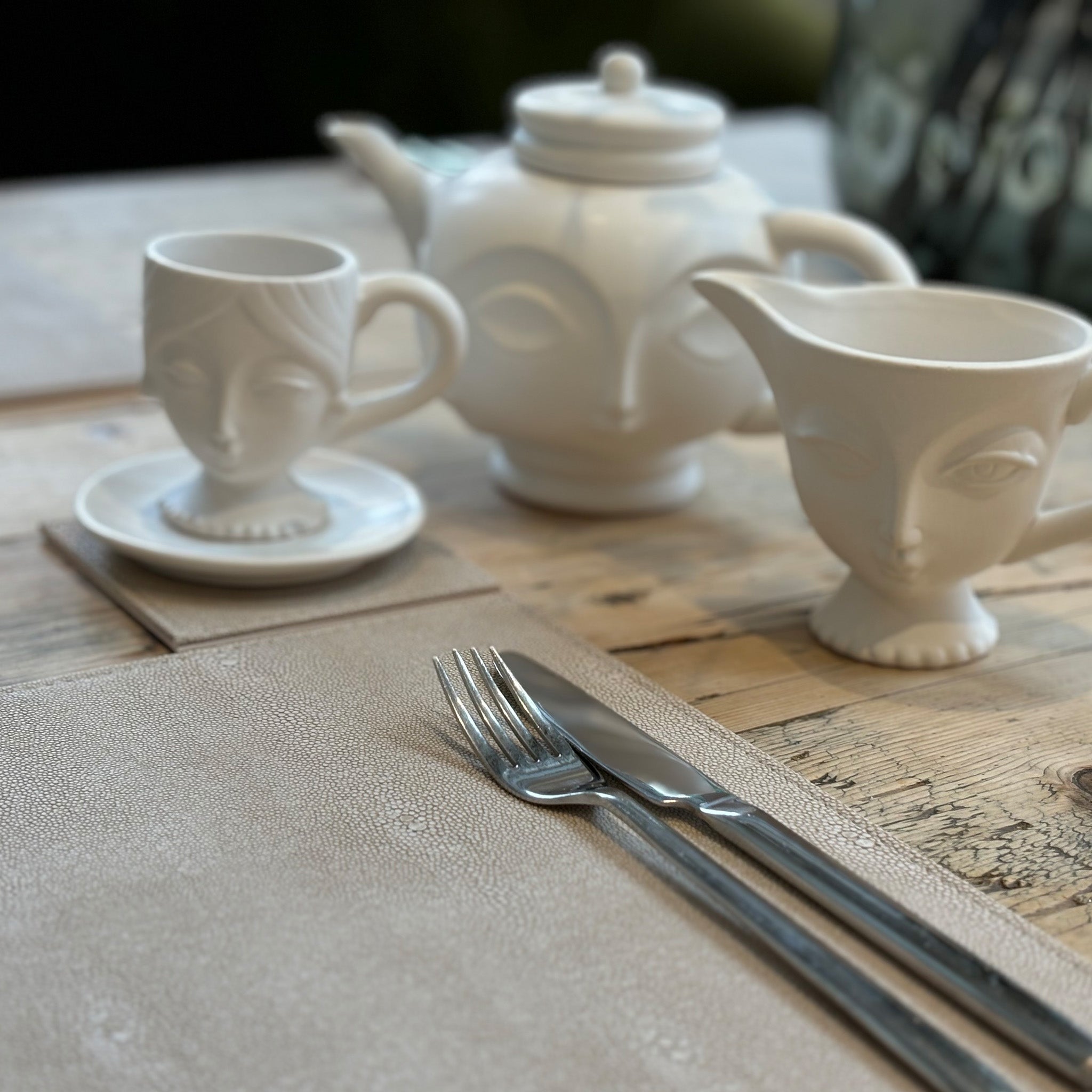 Face Detail Tea Set - 3 Piece